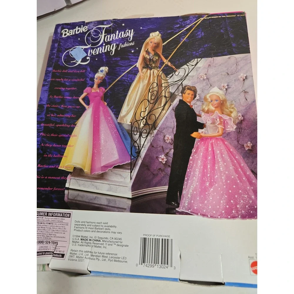 Barbie Fantasy Evening Fashions Pink Polka Dot Gown Outfit 13024 - Picture 4 of 6